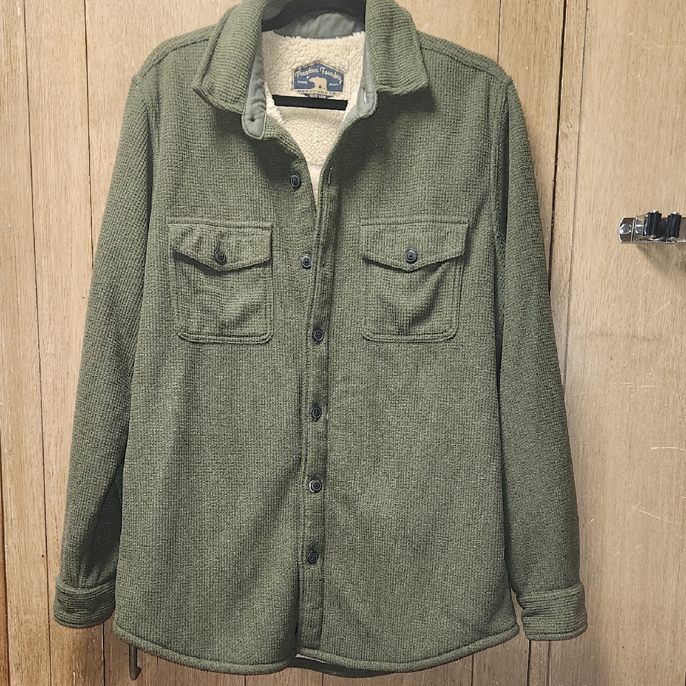 Men's Olive Green Shirt Jacket